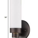 Bronze Wall Sconce with Frosted Glass Shade, Modern Design 10 Bronze Wall Sconce with Frosted Glass Shade, Modern Design