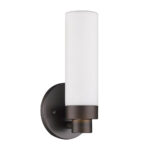 Bronze Wall Sconce with Frosted Glass Shade, Modern Design 7 Bronze Wall Sconce with Frosted Glass Shade, Modern Design