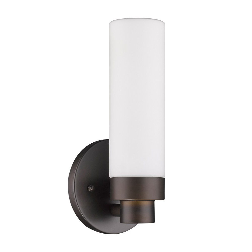 Bronze Wall Sconce with Frosted Glass Shade, Modern Design 2 Bronze Wall Sconce with Frosted Glass Shade, Modern Design - Image 2