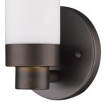 Bronze Wall Sconce with Frosted Glass Shade, Modern Design 8 Bronze Wall Sconce with Frosted Glass Shade, Modern Design