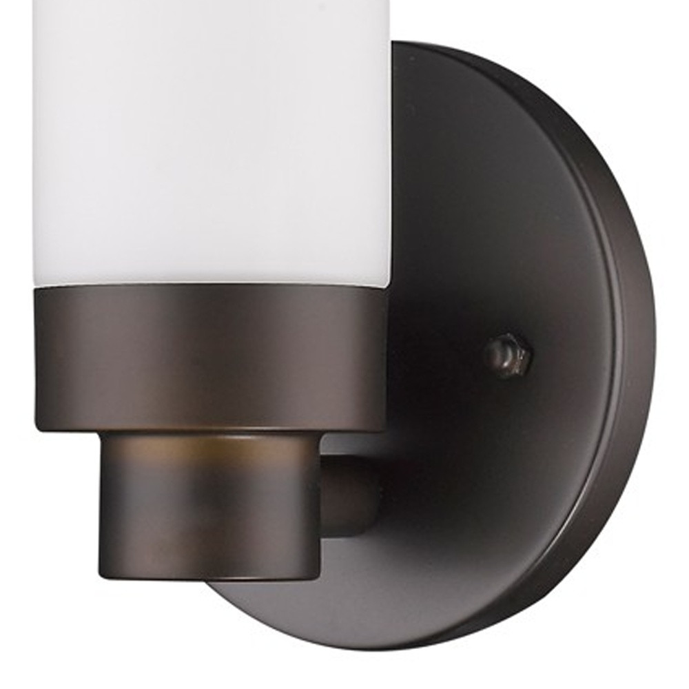 Bronze Wall Sconce with Frosted Glass Shade, Modern Design 3 Bronze Wall Sconce with Frosted Glass Shade, Modern Design - Image 3