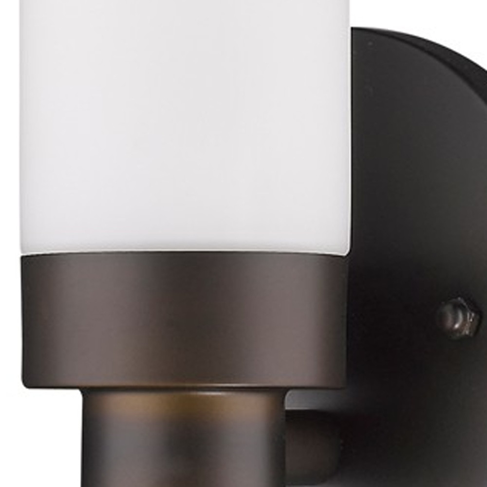 Bronze Wall Sconce with Frosted Glass Shade, Modern Design 4 Bronze Wall Sconce with Frosted Glass Shade, Modern Design - Image 4