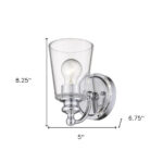 Silver Wall Sconce with Clear Glass Shade and Swing Arm 10 Silver Wall Sconce with Clear Glass Shade and Swing Arm