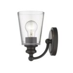 Antique Bronze Glass Shade Wall Sconce with Clear Glass 9 Antique Bronze Glass Shade Wall Sconce with Clear Glass