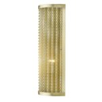 Gold Honeycomb Pattern Modern-Industrial Metal Wall Sconce 8 Gold Honeycomb Pattern Modern-Industrial Metal Wall Sconce