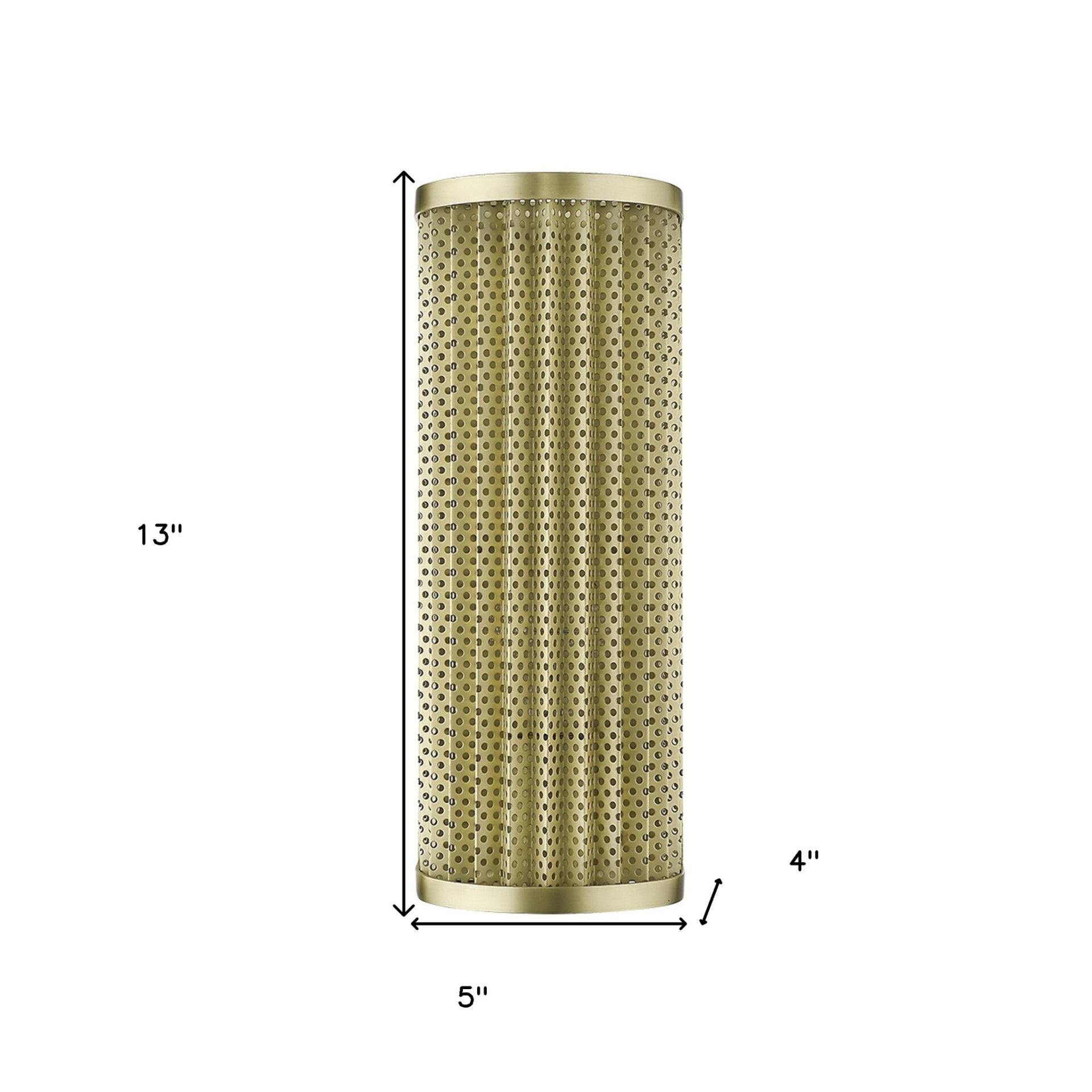 Gold Honeycomb Pattern Modern-Industrial Metal Wall Sconce 5 Gold Honeycomb Pattern Modern-Industrial Metal Wall Sconce - Image 5