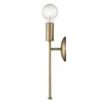 Dull Gold Modern Industrial Wall Sconce with Exposed Bulb 9 Dull Gold Modern Industrial Wall Sconce with Exposed Bulb
