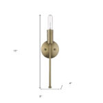 Dull Gold Modern Industrial Wall Sconce with Exposed Bulb 12 Dull Gold Modern Industrial Wall Sconce with Exposed Bulb