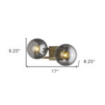 Lunette Mid-Century Modern Aged Brass Sconce with Smoke Glass 18 Lunette Mid-Century Modern Aged Brass Sconce with Smoke Glass