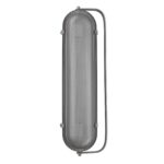 Gray Industrial Plug-In 2-Light Sconce with Adjustable Heads