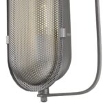 Gray Industrial Plug-In 2-Light Sconce with Adjustable Heads