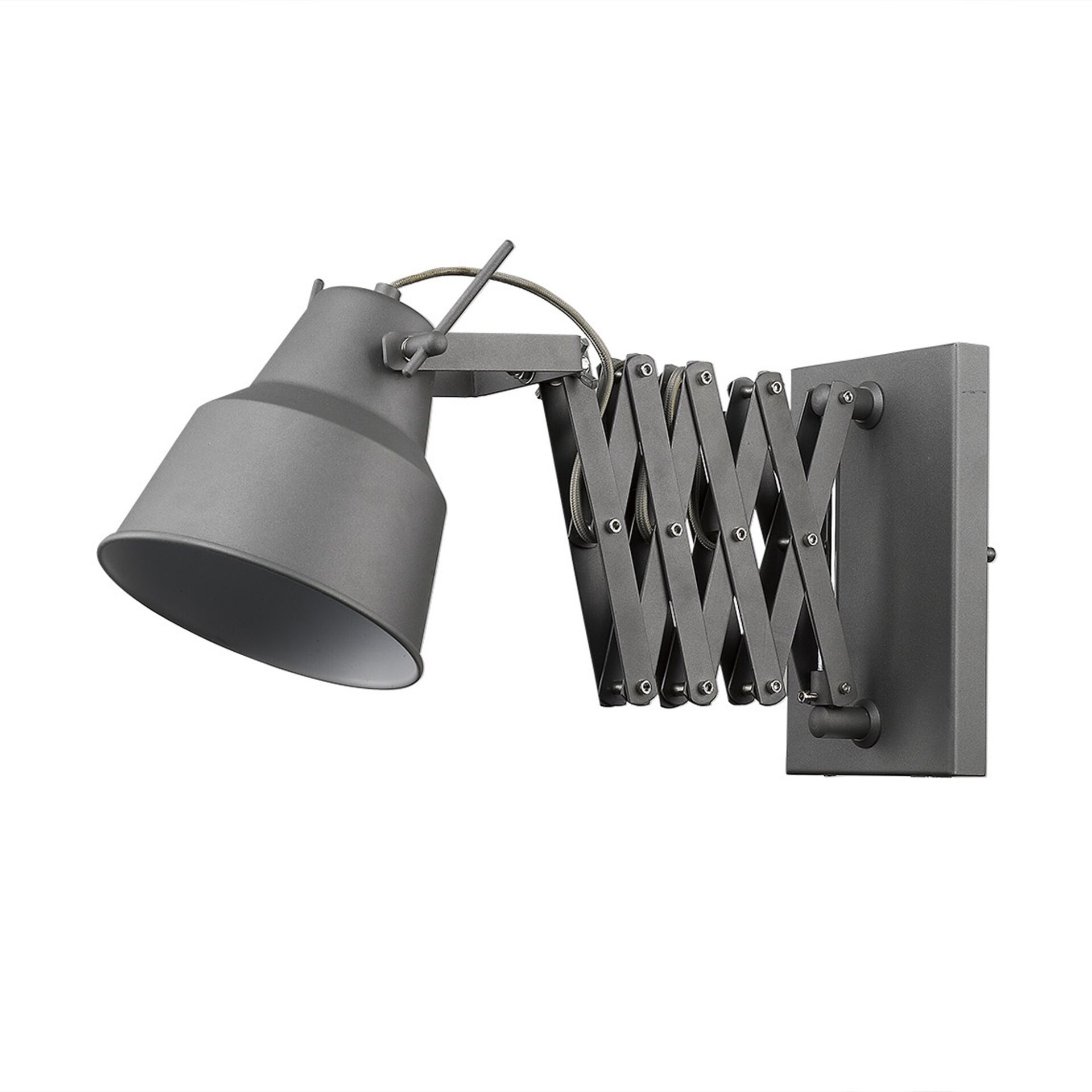 Gray Industrial Accordion Arm Wall Sconce 2 Gray Industrial Accordion Arm Wall Sconce - Image 2
