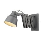 Gray Industrial Accordion Arm Wall Sconce 6 Gray Industrial Accordion Arm Wall Sconce