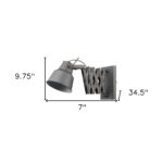 Gray Industrial Accordion Arm Wall Sconce 10 Gray Industrial Accordion Arm Wall Sconce