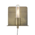 Dull Gold Mid-Century Modern Shelf Wall Light