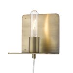 Dull Gold Mid-Century Modern Shelf Wall Light