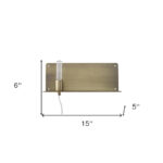 Mid-Century Modern Dull Gold Shelf Wall Light