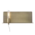Mid-Century Modern Dull Gold Shelf Wall Light