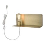 Mid-Century Modern Dull Gold Shelf Wall Light
