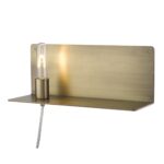 Mid-Century Modern Dull Gold Shelf Wall Light