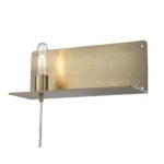 Mid-Century Modern Dull Gold Shelf Wall Light