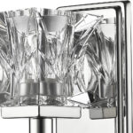 Polished Nickel Sconce With Crystal Shade