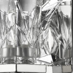 Polished Nickel Sconce With Crystal Shade