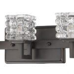 Oil-Rubbed Bronze 5-Light Vanity Light With Crystal Shades 6 Oil-Rubbed Bronze 5-Light Vanity Light With Crystal Shades