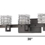 Oil-Rubbed Bronze 5-Light Vanity Light With Crystal Shades 10 Oil-Rubbed Bronze 5-Light Vanity Light With Crystal Shades