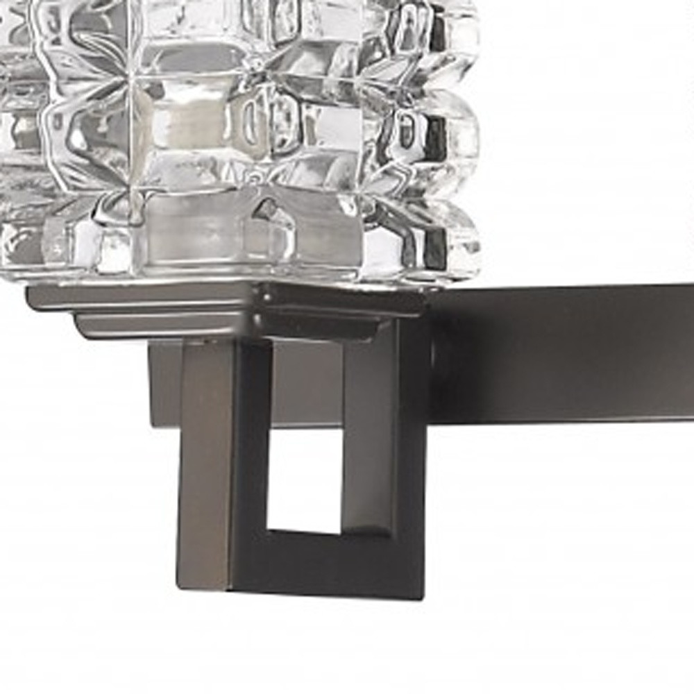 Oil-Rubbed Bronze 5-Light Vanity Light With Crystal Shades 3 Oil-Rubbed Bronze 5-Light Vanity Light With Crystal Shades - Image 3