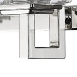Polished Nickel 5-Light Vanity Light With Crystal Cube Shades 9 Polished Nickel 5-Light Vanity Light With Crystal Cube Shades