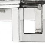 Polished Nickel 5-Light Vanity Light With Crystal Cube Shades 8 Polished Nickel 5-Light Vanity Light With Crystal Cube Shades