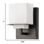 Bronze Wall Sconce with White Glass Shade 9 Bronze Wall Sconce with White Glass Shade