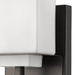 Bronze Wall Sconce with White Glass Shade 8 Bronze Wall Sconce with White Glass Shade