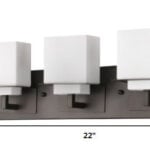Oil Rubbed Bronze 3-Light Vanity Light With Etched Glass Shades 10 Oil Rubbed Bronze 3-Light Vanity Light With Etched Glass Shades