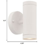 White LED Two Light Can Shape Wall Sconce 10 White LED Two Light Can Shape Wall Sconce