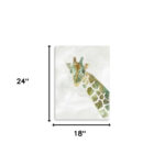 24" x 18" Abstract Watercolor Giraffe Canvas Wall Art