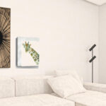 24" x 18" Abstract Watercolor Giraffe Canvas Wall Art