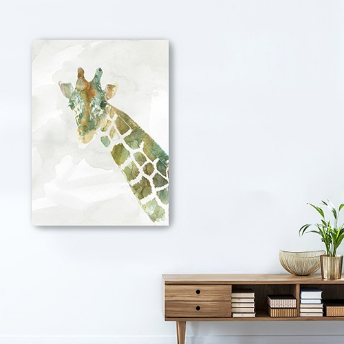 32" x 24" Abstract Watercolor Giraffe Canvas Wall Art 4 32" x 24" Abstract Watercolor Giraffe Canvas Wall Art - Image 4