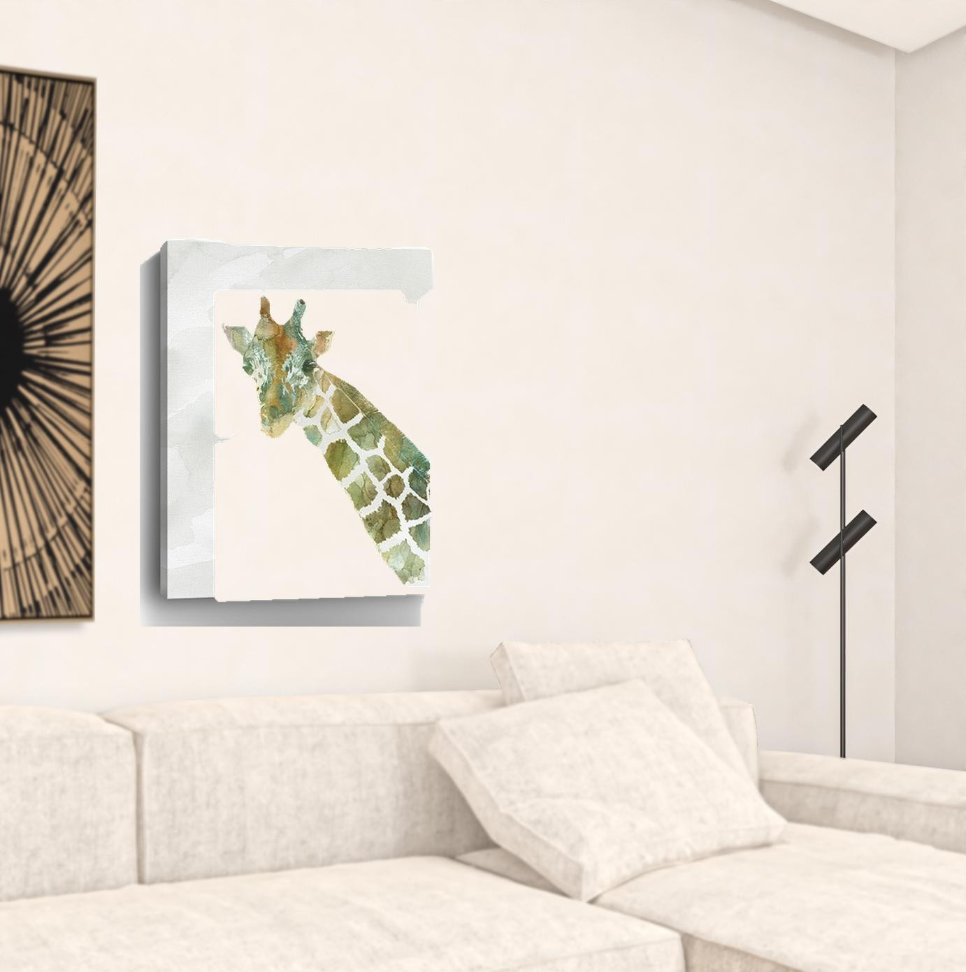 32" x 24" Abstract Watercolor Giraffe Canvas Wall Art 3 32" x 24" Abstract Watercolor Giraffe Canvas Wall Art - Image 3