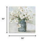 30" x 30" Watercolor Pastel Dogwood Bouquet Canvas Wall Art