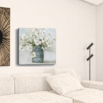 30" x 30" Watercolor Pastel Dogwood Bouquet Canvas Wall Art
