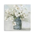 40" Watercolor Pastel Dogwood Canvas Wall Art