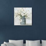 40" Watercolor Pastel Dogwood Canvas Wall Art