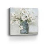 40" Watercolor Pastel Dogwood Canvas Wall Art