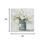40" Watercolor Pastel Dogwood Canvas Wall Art