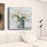 40" Watercolor Pastel Dogwood Canvas Wall Art
