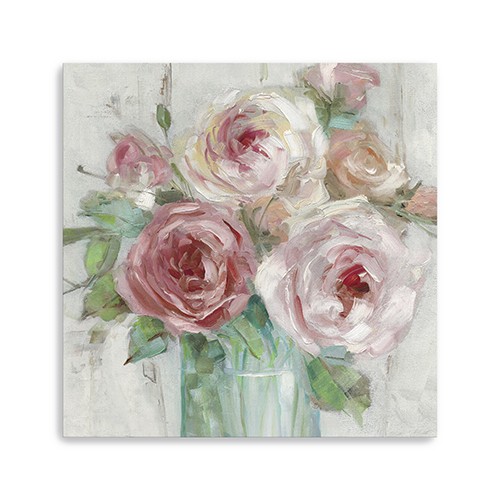 20" x 20" Soft Pastel Peonies Canvas Wall Art 2 20" x 20" Soft Pastel Peonies Canvas Wall Art - Image 2