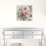 20" x 20" Soft Pastel Peonies Canvas Wall Art
