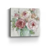 40" Watercolor Pastel Peonies Canvas Wall Art, Vertical 6 40" Watercolor Pastel Peonies Canvas Wall Art, Vertical